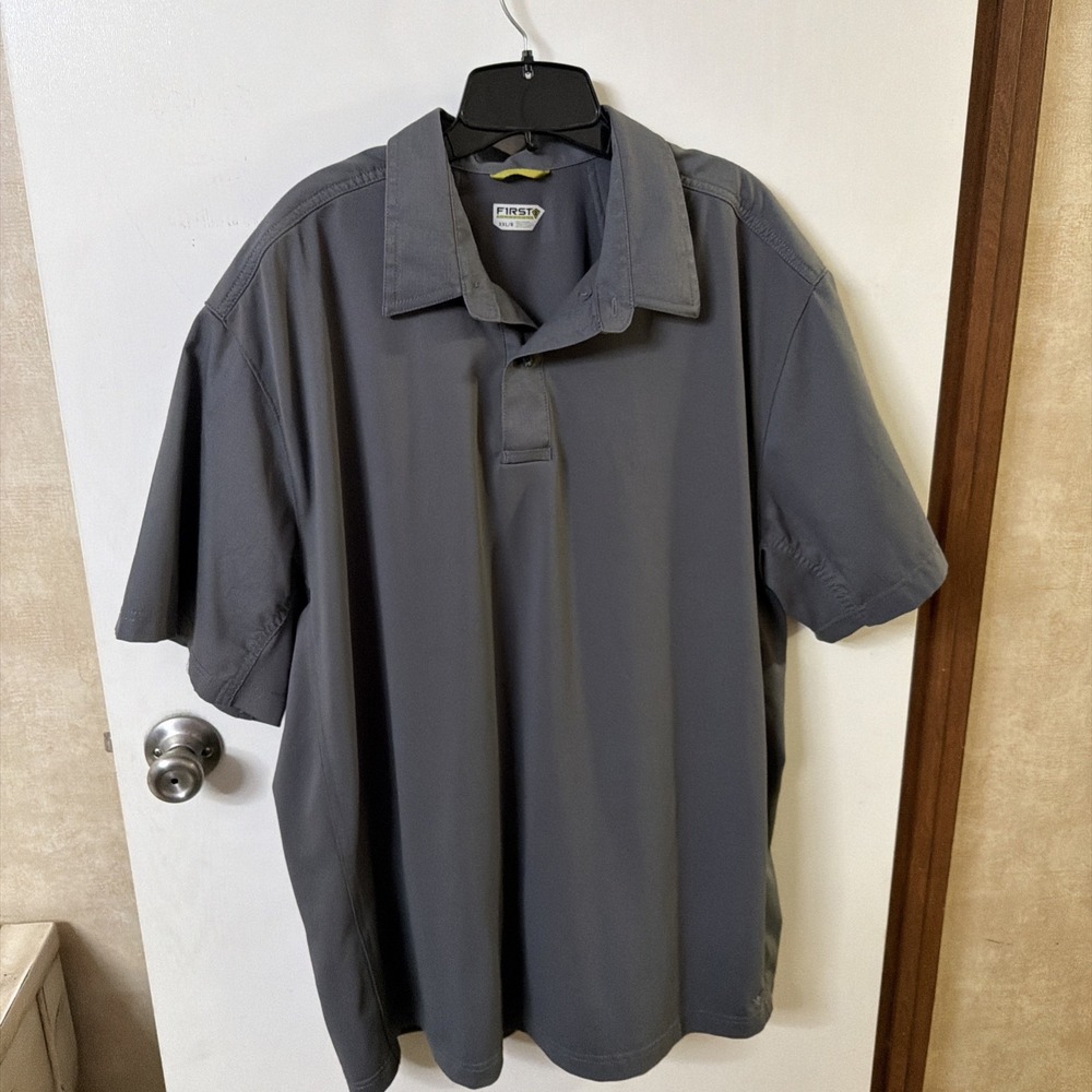 First Tactical Mens Performance Polo Shirt Gray XXL Short Sleeve